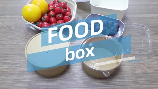 Individuell bedruckter Lunchbox-Behälter zum Mitnehmen / Salatsuppenschüssel / Lebensmittelverpackungsboxen aus Kraftpapier