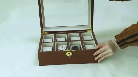 Handgefertigte, individuelle Luxus-Uhrenbox aus PU-Leder, Verpackung, Geschenkbox, Schmuckschatulle