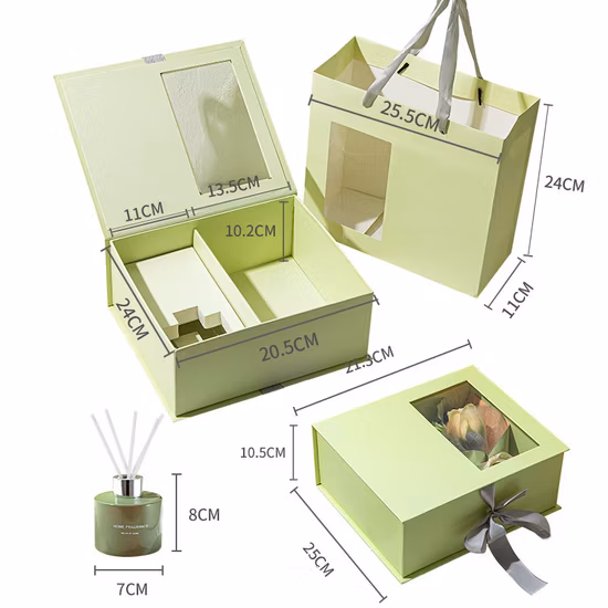 Bedruckte, individuell gestaltete, luxuriöse magnetische Blumenparfüm-Aroma-Karton-Verpackungspapier-Verpackungs-Geschenkbox mit Logo