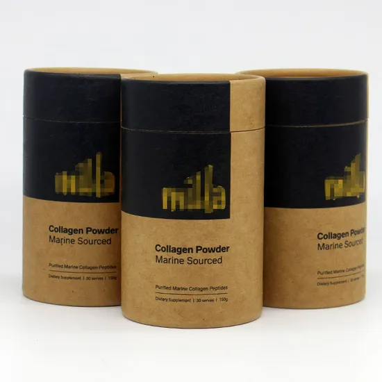 Runde Kraftpapierröhrenverpackung im Großhandel für Tee, biologisch abbaubare Papppapierröhre